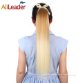 Silk Straight Ombre Ponytail Ombre Synthetic Drawstring Ponytail Hair Extension Hairpiece Manufactory